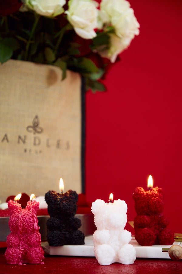 Teddy candles (set of 4)